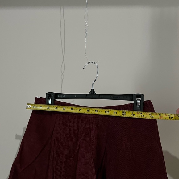 american apparel jeans burgundy red corduroy skater skirt size large - Picture 3 of 4